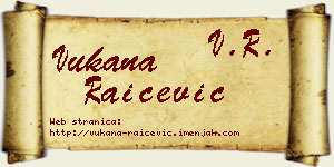 Vukana Raičević vizit kartica